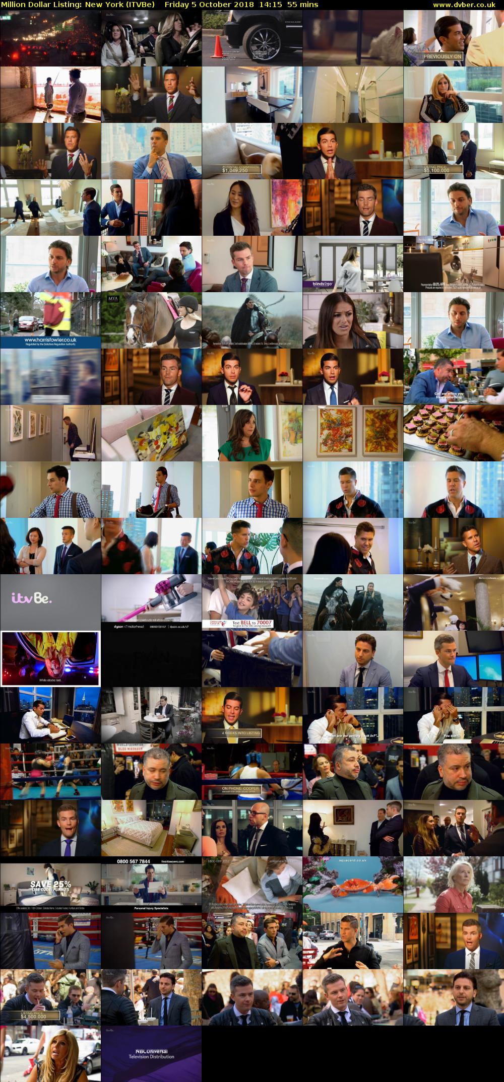 Million Dollar Listing: New York (ITVBe) Friday 5 October 2018 14:15 - 15:10