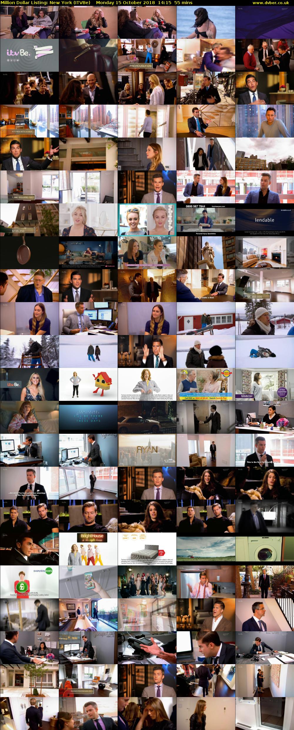Million Dollar Listing: New York (ITVBe) Monday 15 October 2018 14:15 - 15:10