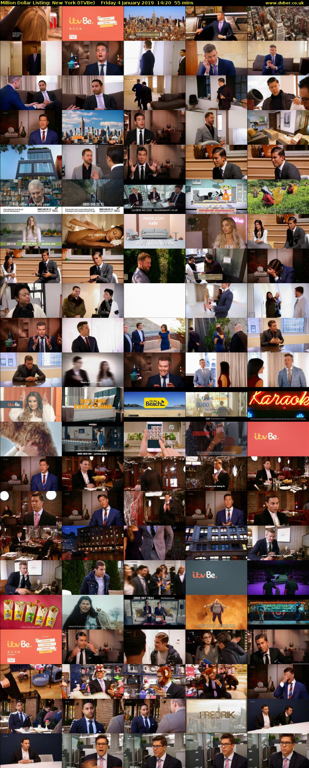 Million Dollar Listing: New York (ITVBe) Friday 4 January 2019 14:20 - 15:15