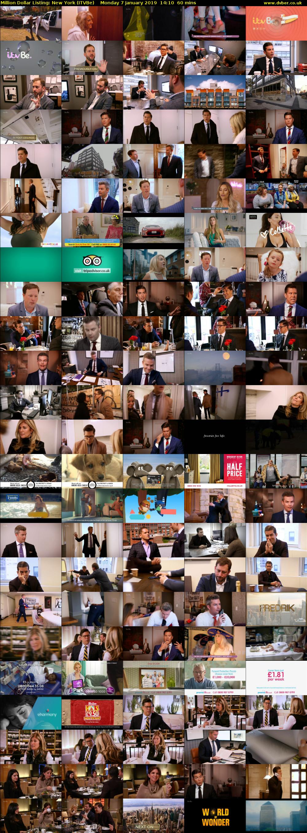 Million Dollar Listing: New York (ITVBe) Monday 7 January 2019 14:10 - 15:10