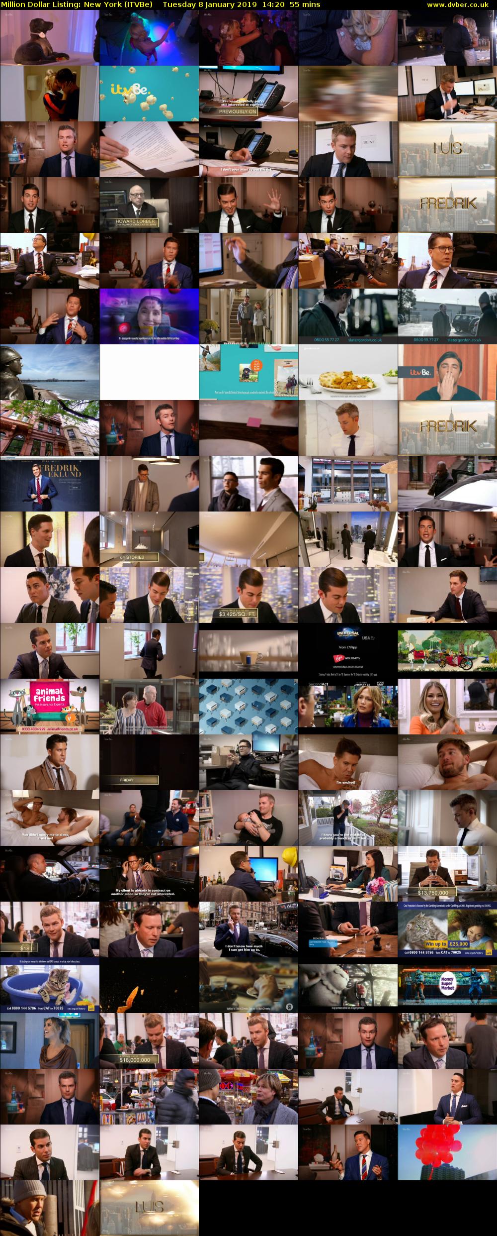 Million Dollar Listing: New York (ITVBe) Tuesday 8 January 2019 14:20 - 15:15