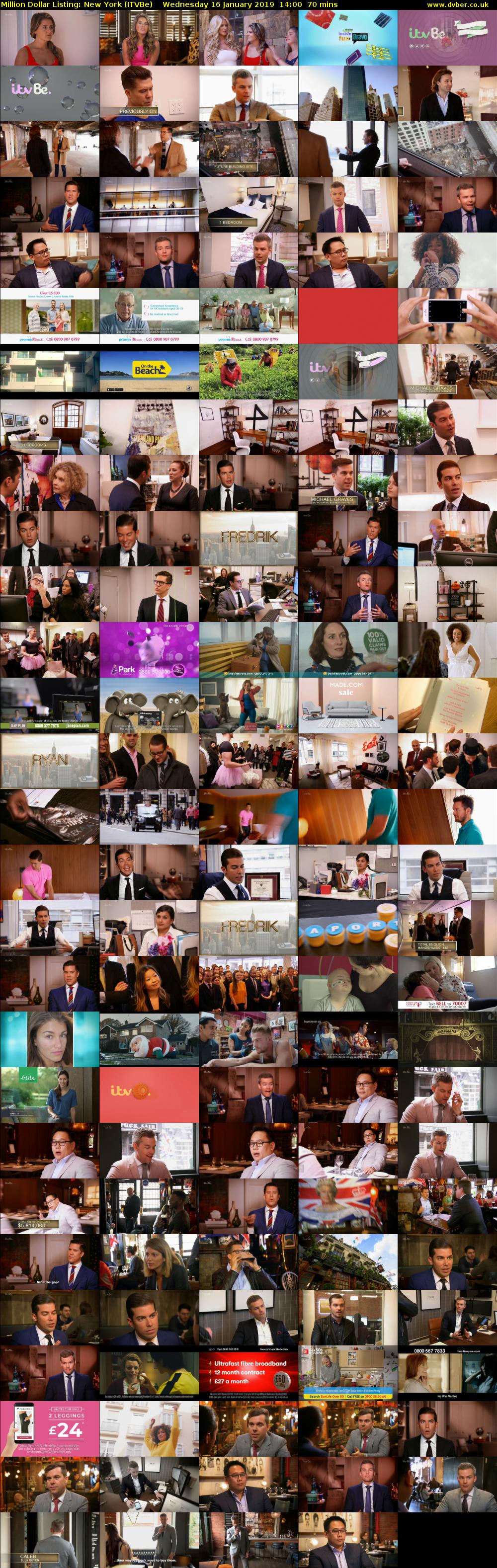 Million Dollar Listing: New York (ITVBe) Wednesday 16 January 2019 14:00 - 15:10