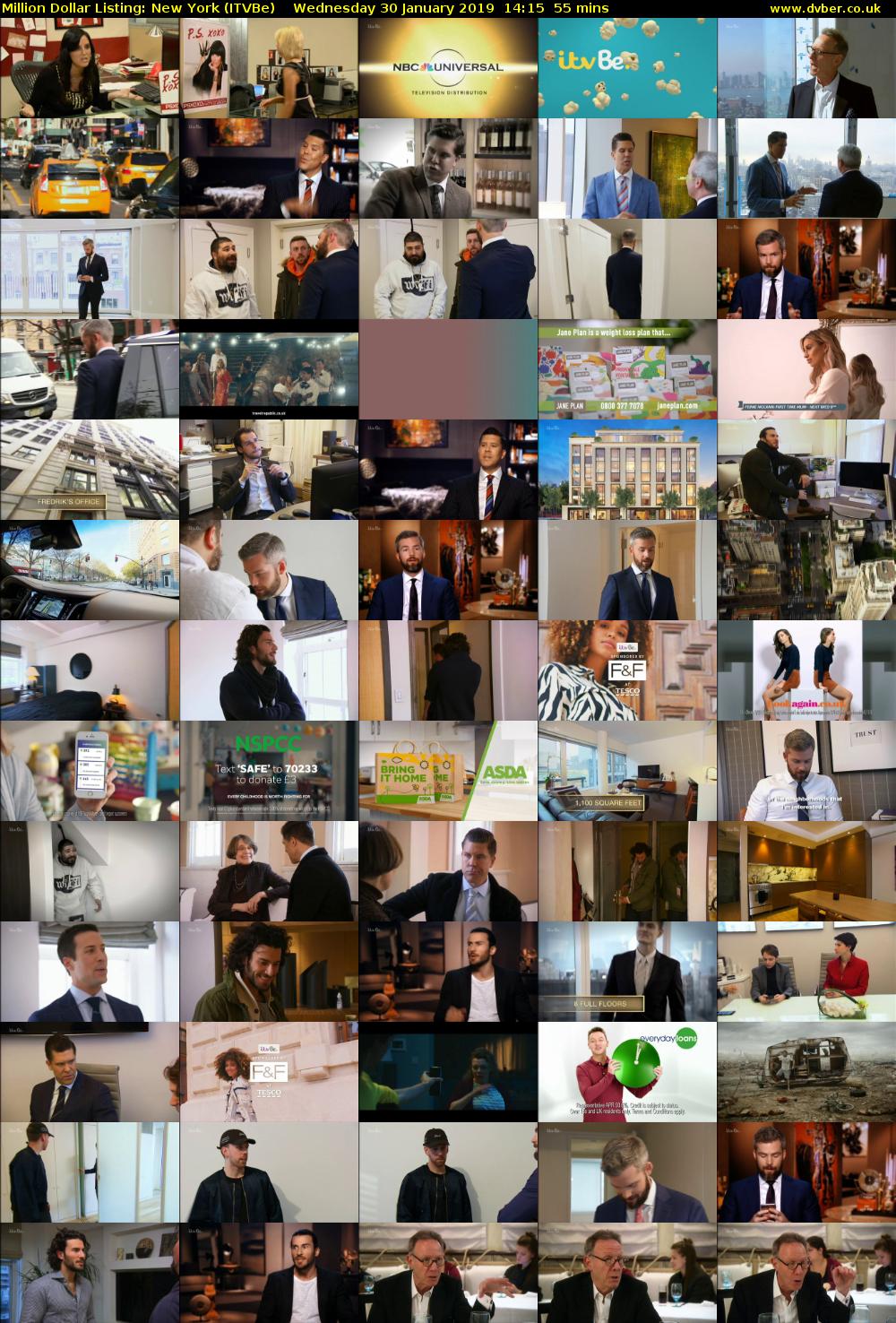 Million Dollar Listing: New York (ITVBe) Wednesday 30 January 2019 14:15 - 15:10