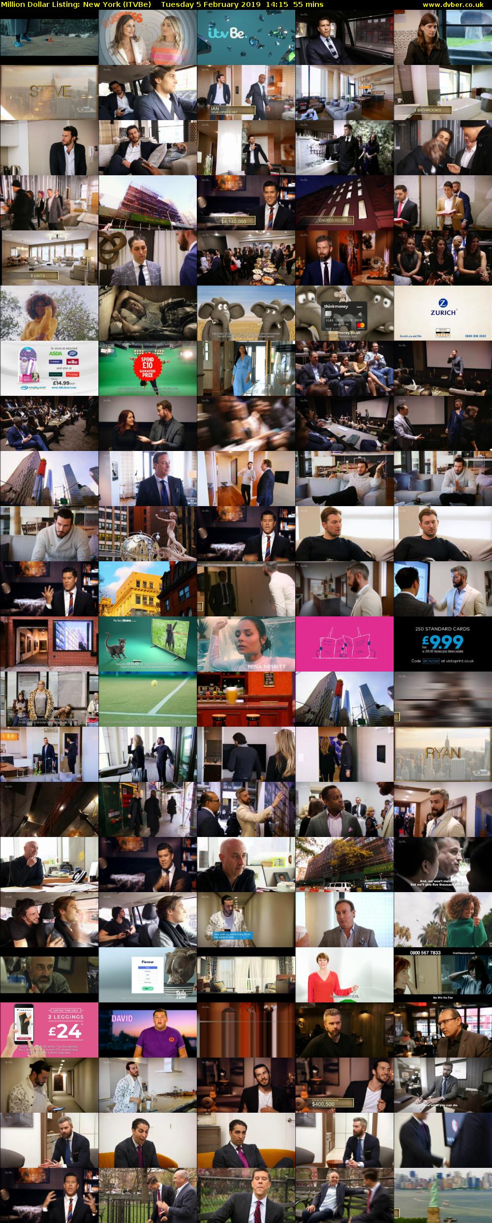 Million Dollar Listing: New York (ITVBe) Tuesday 5 February 2019 14:15 - 15:10