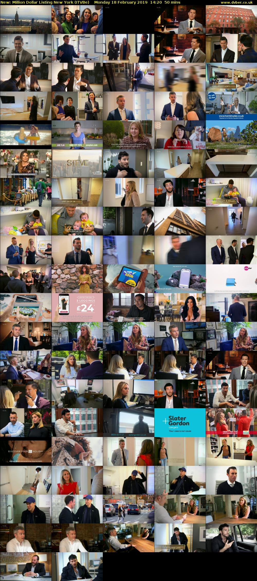 Million Dollar Listing New York (ITVBe) Monday 18 February 2019 14:20 - 15:10