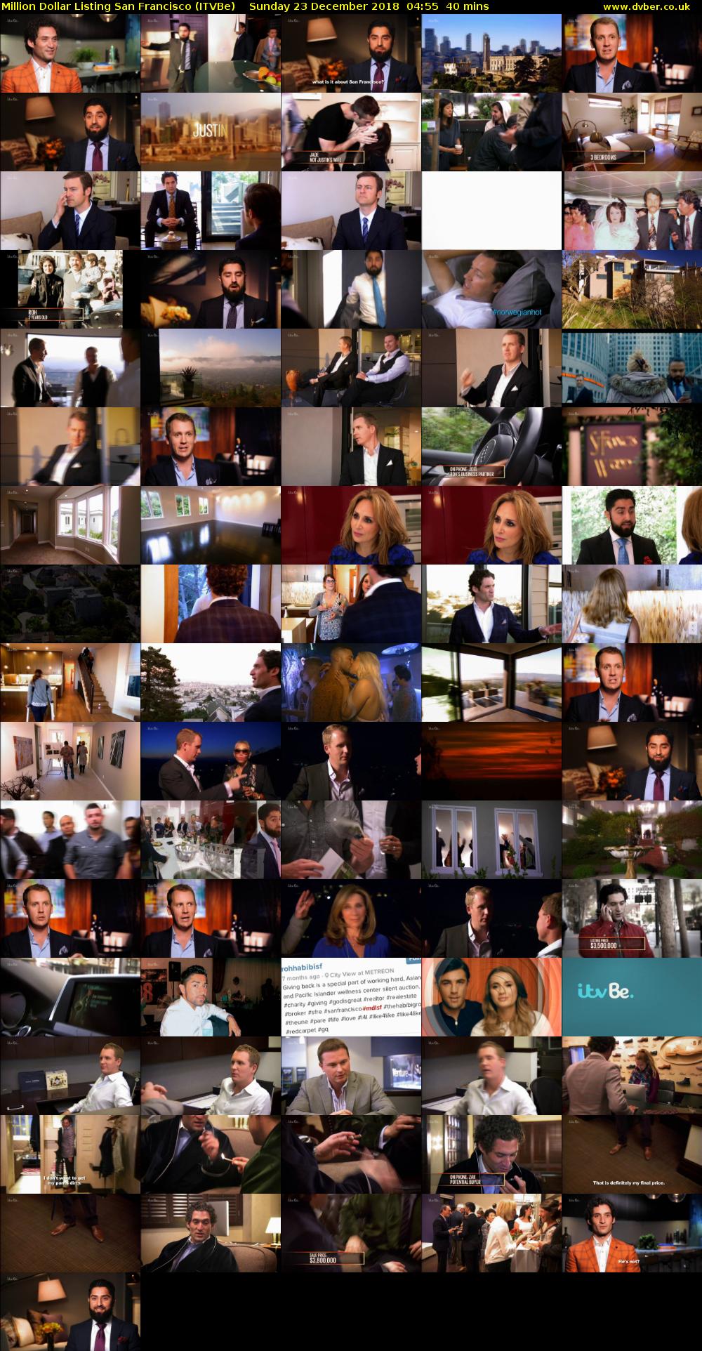Million Dollar Listing San Francisco (ITVBe) Sunday 23 December 2018 04:55 - 05:35