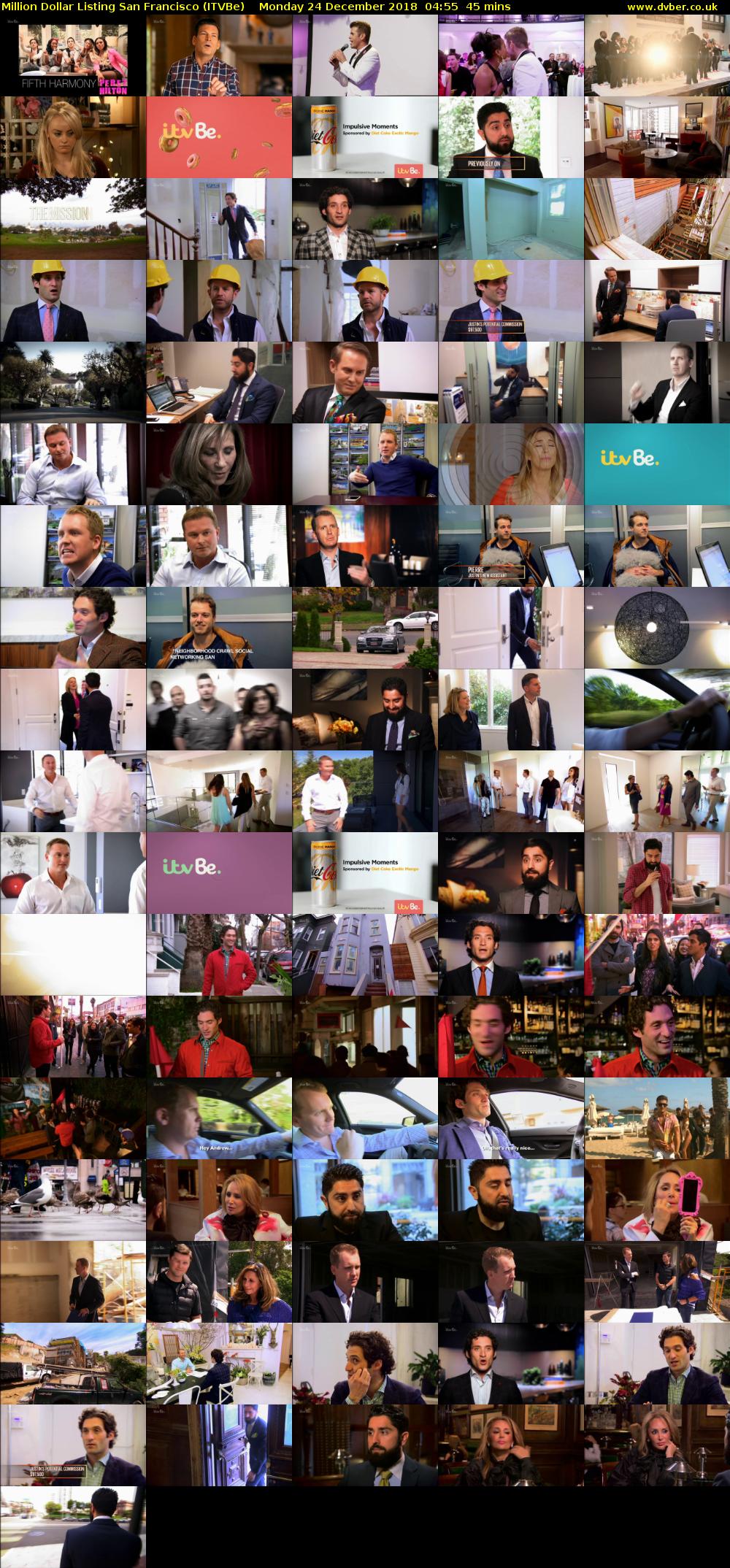 Million Dollar Listing San Francisco (ITVBe) Monday 24 December 2018 04:55 - 05:40