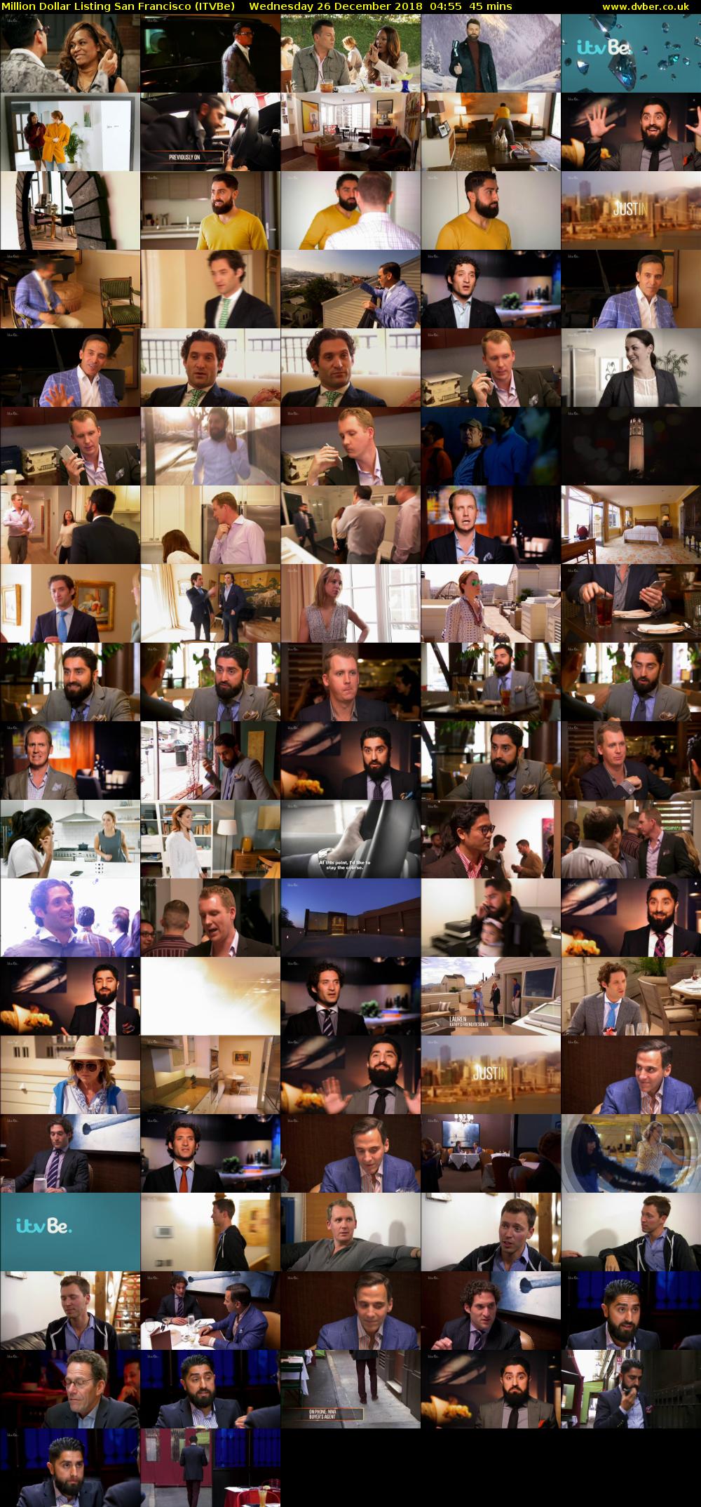 Million Dollar Listing San Francisco (ITVBe) Wednesday 26 December 2018 04:55 - 05:40