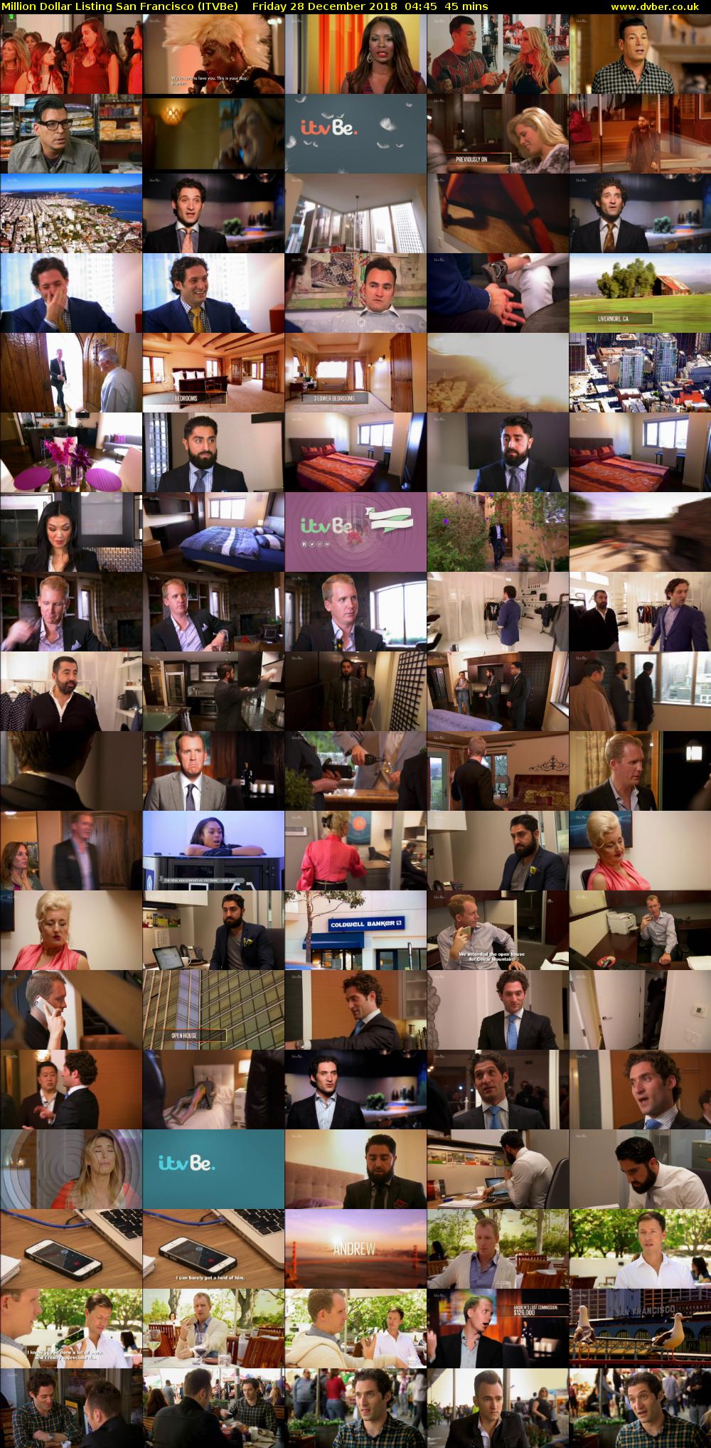 Million Dollar Listing San Francisco (ITVBe) Friday 28 December 2018 04:45 - 05:30