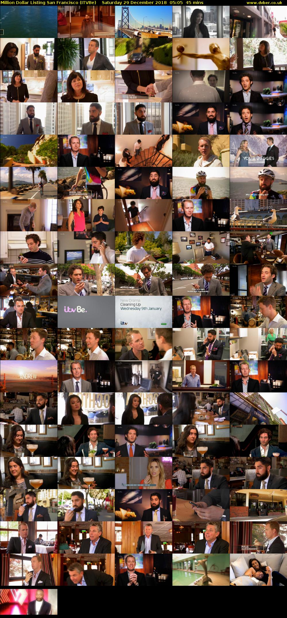 Million Dollar Listing San Francisco (ITVBe) Saturday 29 December 2018 05:05 - 05:50