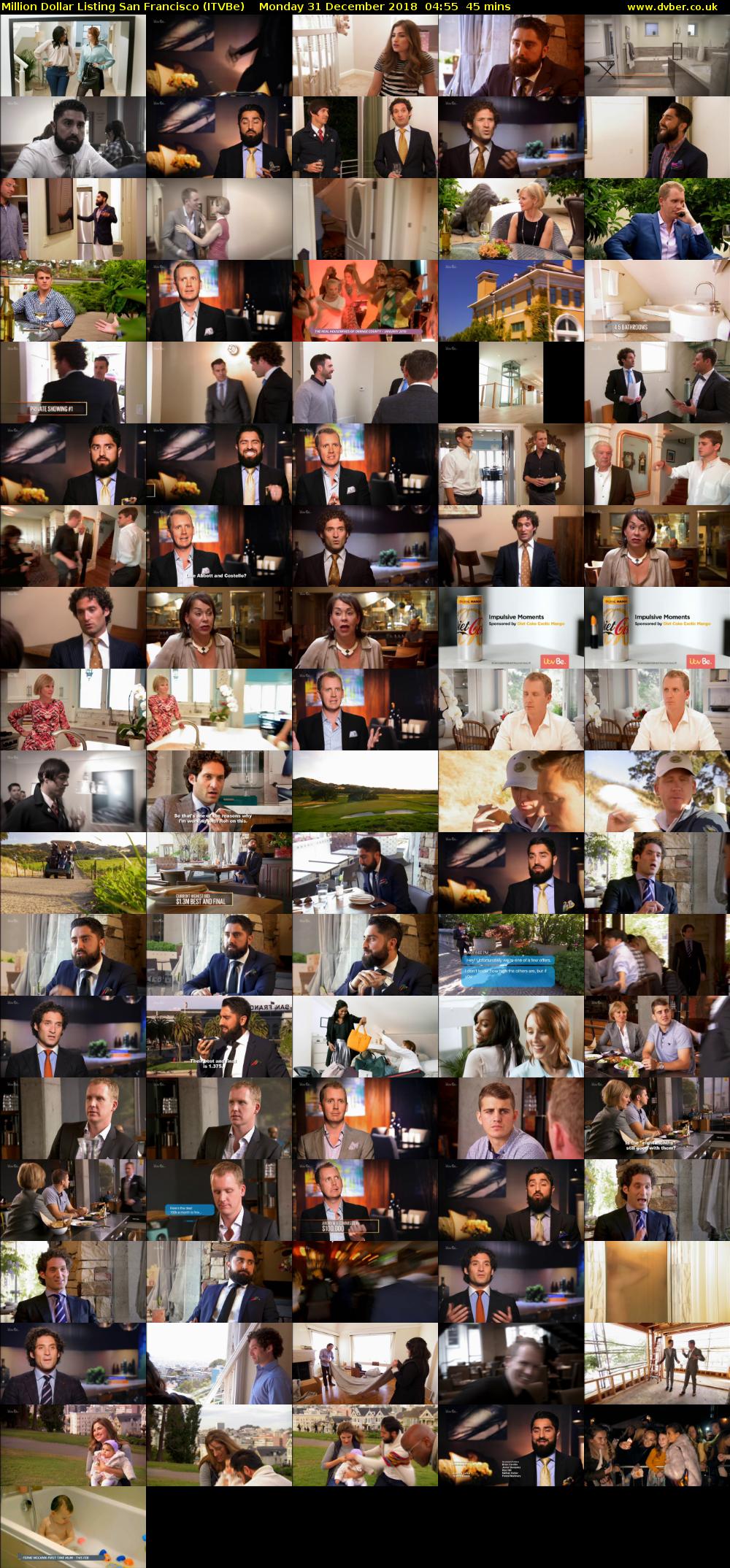 Million Dollar Listing San Francisco (ITVBe) Monday 31 December 2018 04:55 - 05:40