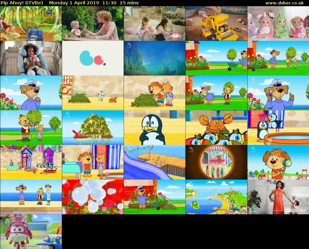 Pip Ahoy! (ITVBe) Monday 1 April 2019 11:30 - 11:45
