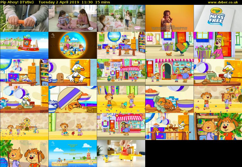 Pip Ahoy! (ITVBe) Tuesday 2 April 2019 11:30 - 11:45