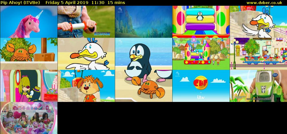 Pip Ahoy! (ITVBe) Friday 5 April 2019 11:30 - 11:45