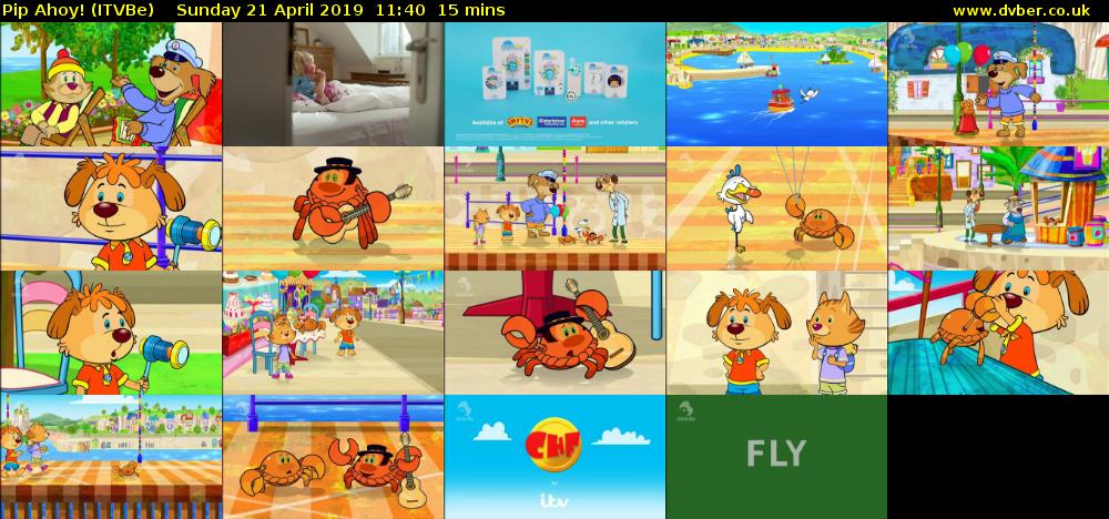 Pip Ahoy! (ITVBe) Sunday 21 April 2019 11:40 - 11:55