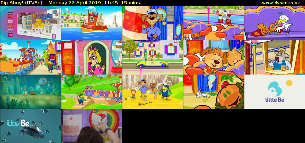 Pip Ahoy! (ITVBe) Monday 22 April 2019 11:45 - 12:00