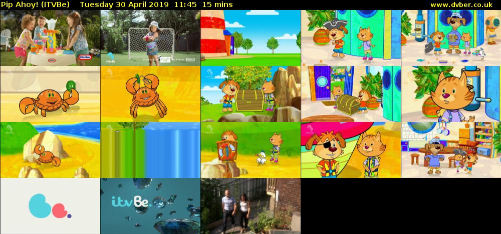 Pip Ahoy! (ITVBe) Tuesday 30 April 2019 11:45 - 12:00
