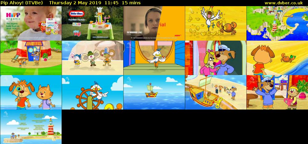 Pip Ahoy! (ITVBe) Thursday 2 May 2019 11:45 - 12:00