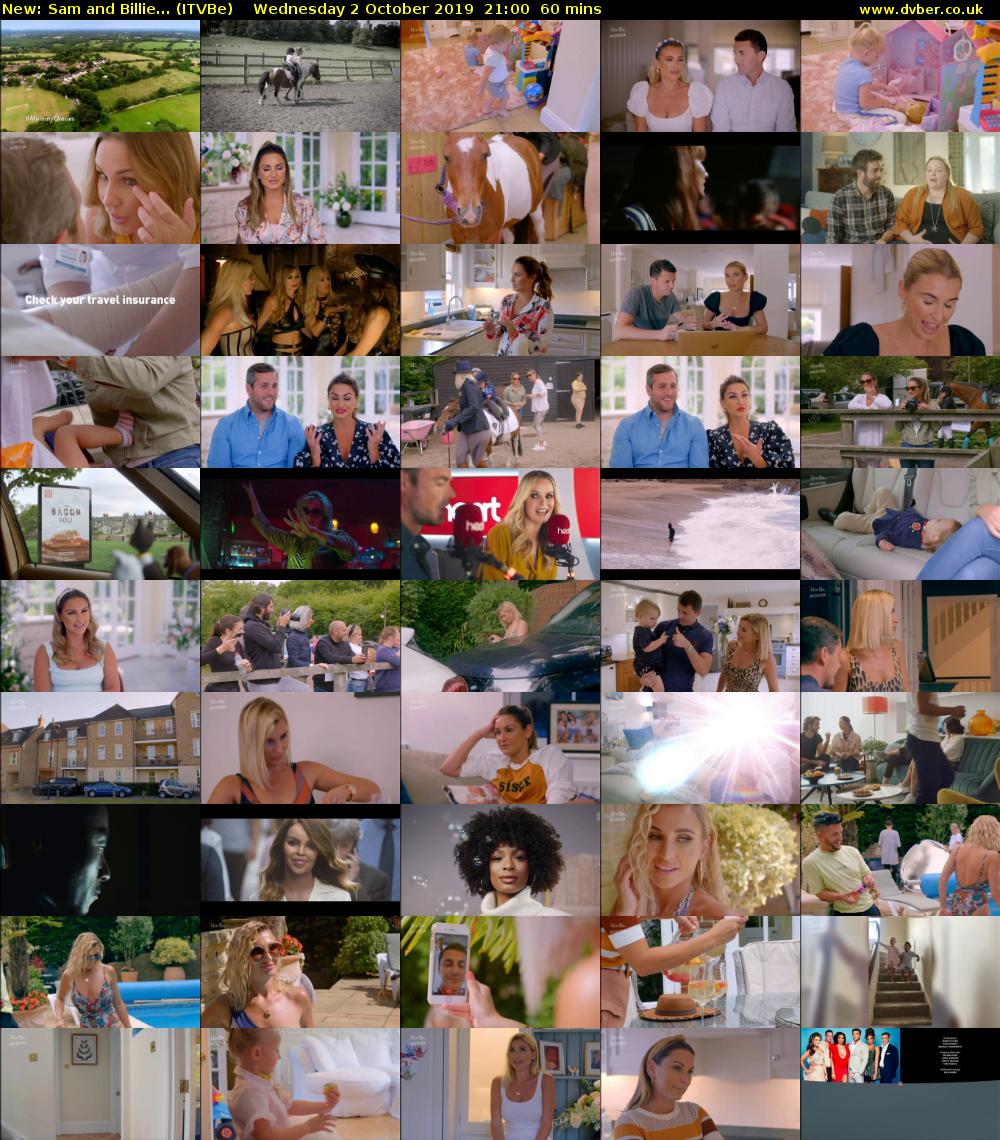 Sam and Billie... (ITVBe) Wednesday 2 October 2019 21:00 - 22:00
