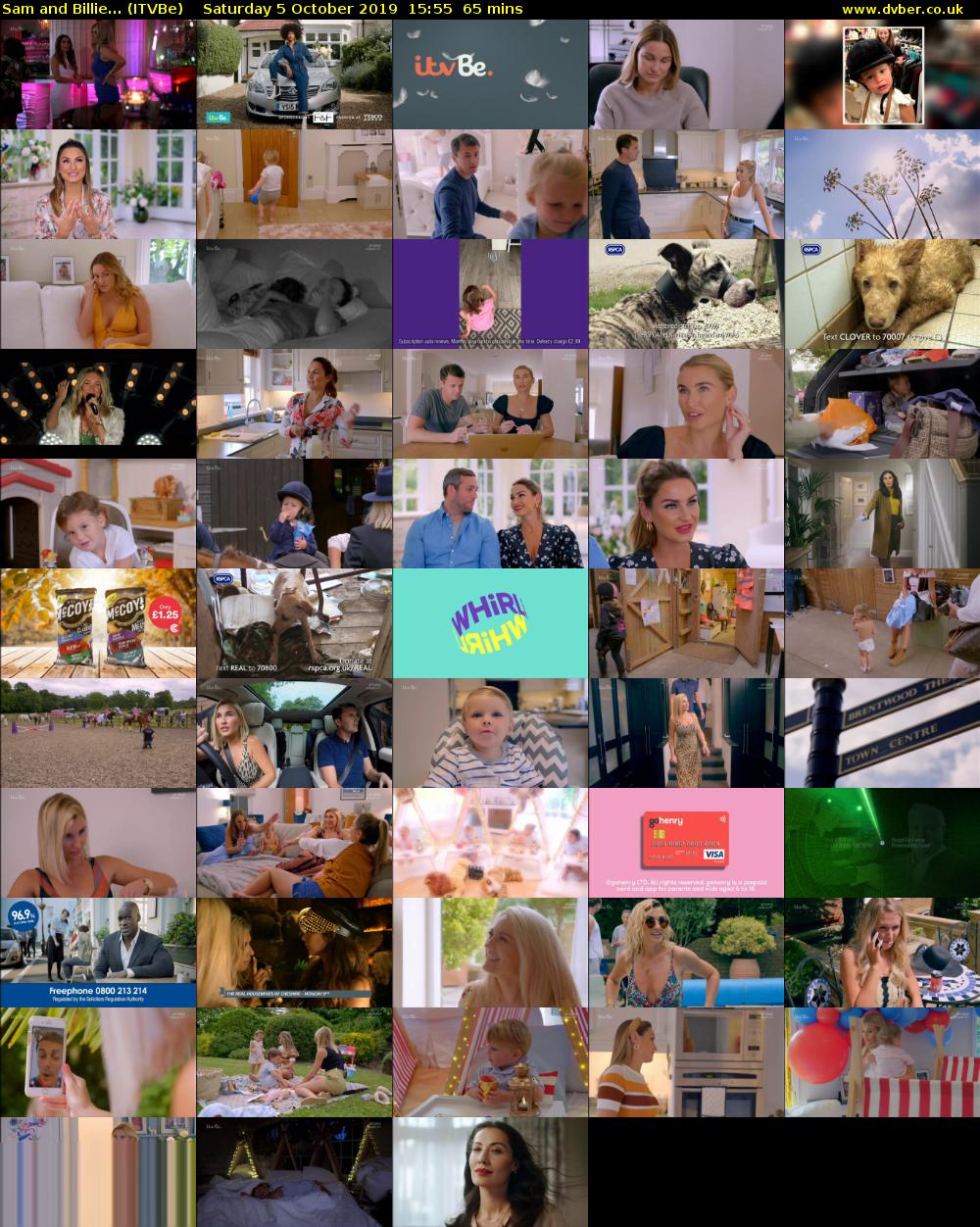 Sam and Billie... (ITVBe) Saturday 5 October 2019 15:55 - 17:00