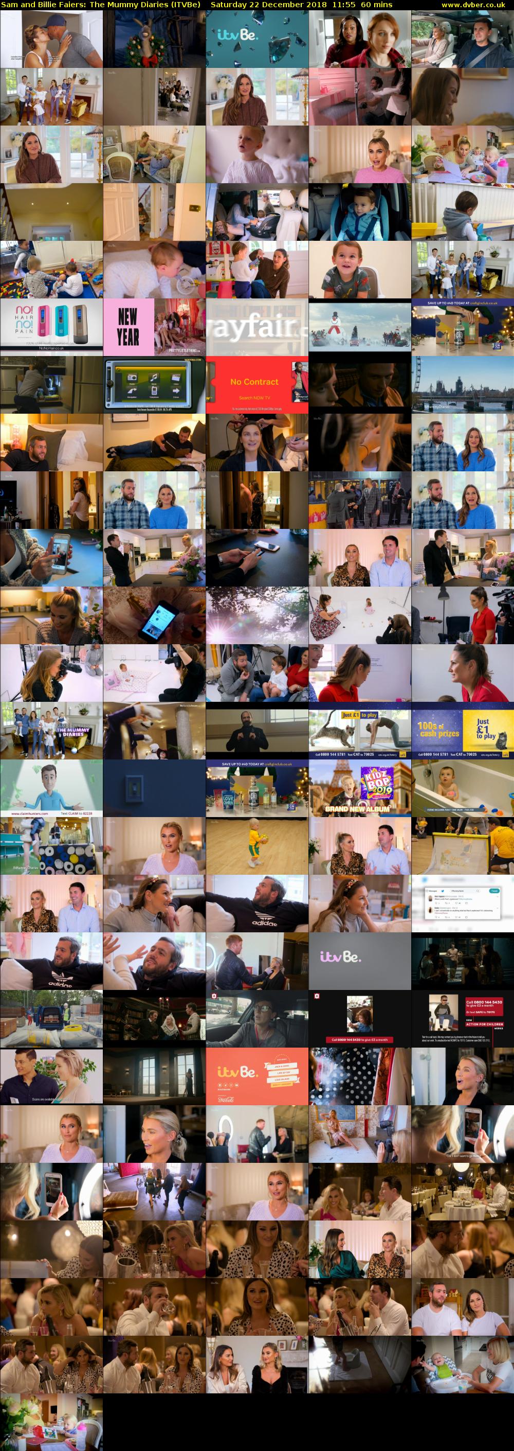 Sam and Billie Faiers: The Mummy Diaries (ITVBe) Saturday 22 December 2018 11:55 - 12:55