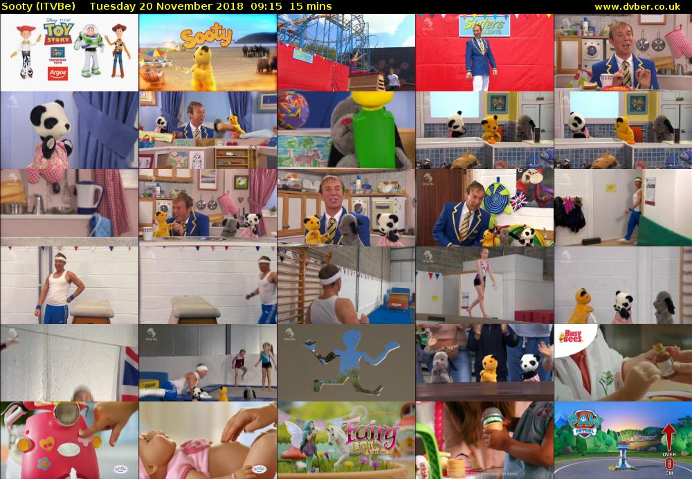 Sooty (ITVBe) Tuesday 20 November 2018 09:15 - 09:30