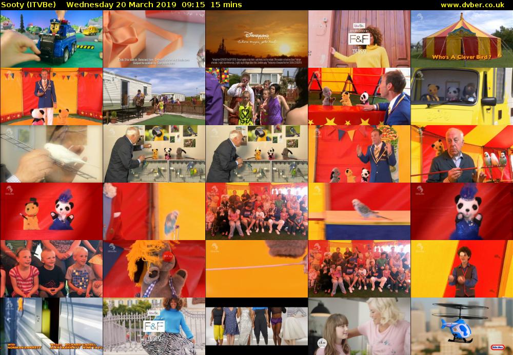 Sooty (ITVBe) Wednesday 20 March 2019 09:15 - 09:30
