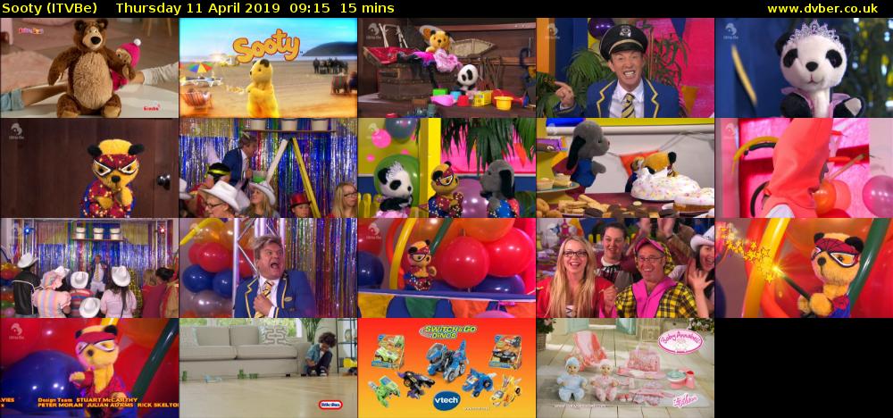 Sooty (ITVBe) Thursday 11 April 2019 09:15 - 09:30