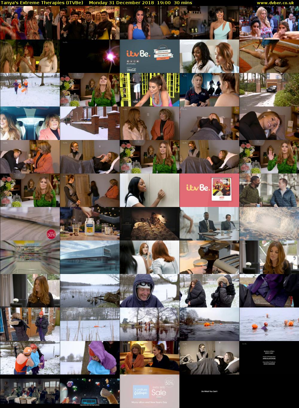 Tanya's Extreme Therapies (ITVBe) Monday 31 December 2018 19:00 - 19:30