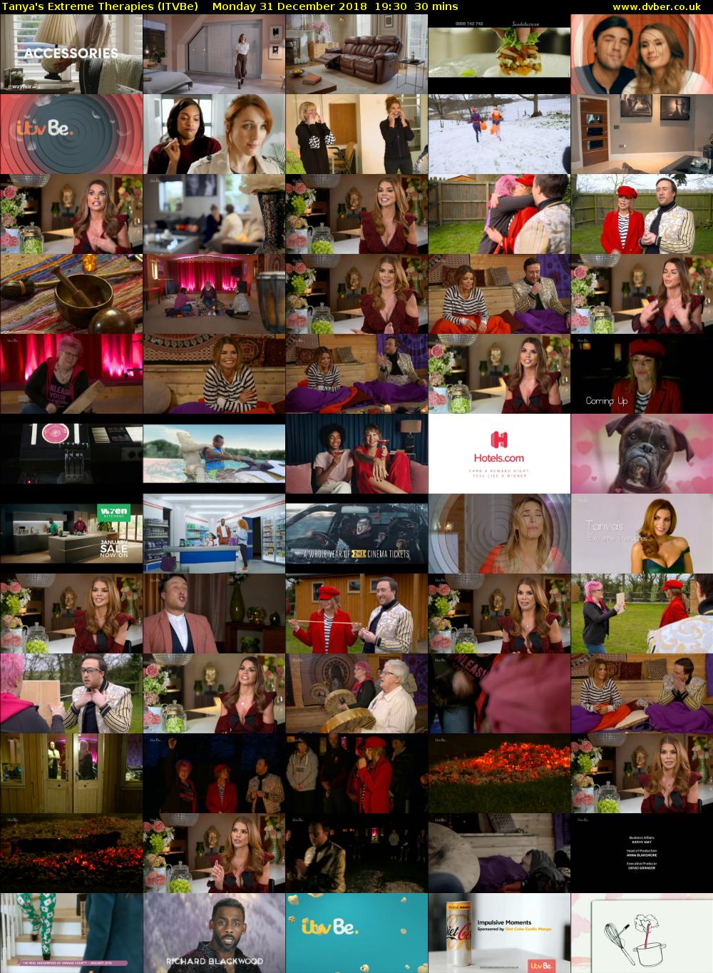 Tanya's Extreme Therapies (ITVBe) Monday 31 December 2018 19:30 - 20:00