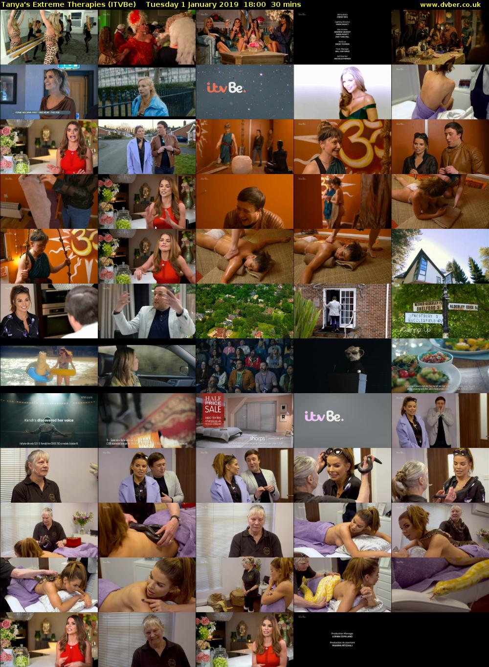 Tanya's Extreme Therapies (ITVBe) Tuesday 1 January 2019 18:00 - 18:30