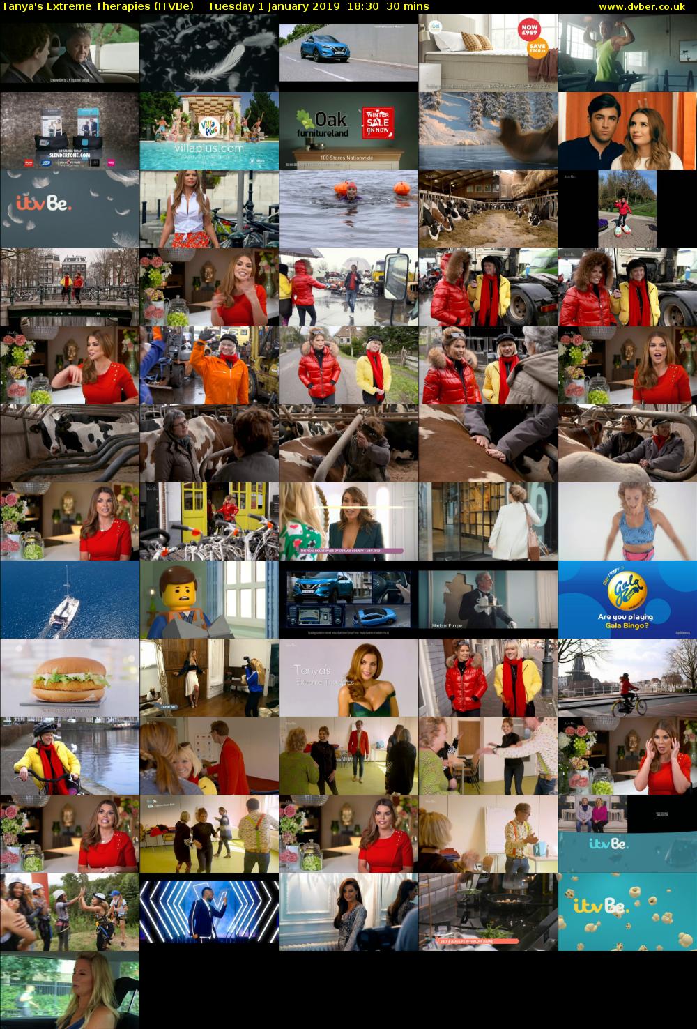 Tanya's Extreme Therapies (ITVBe) Tuesday 1 January 2019 18:30 - 19:00