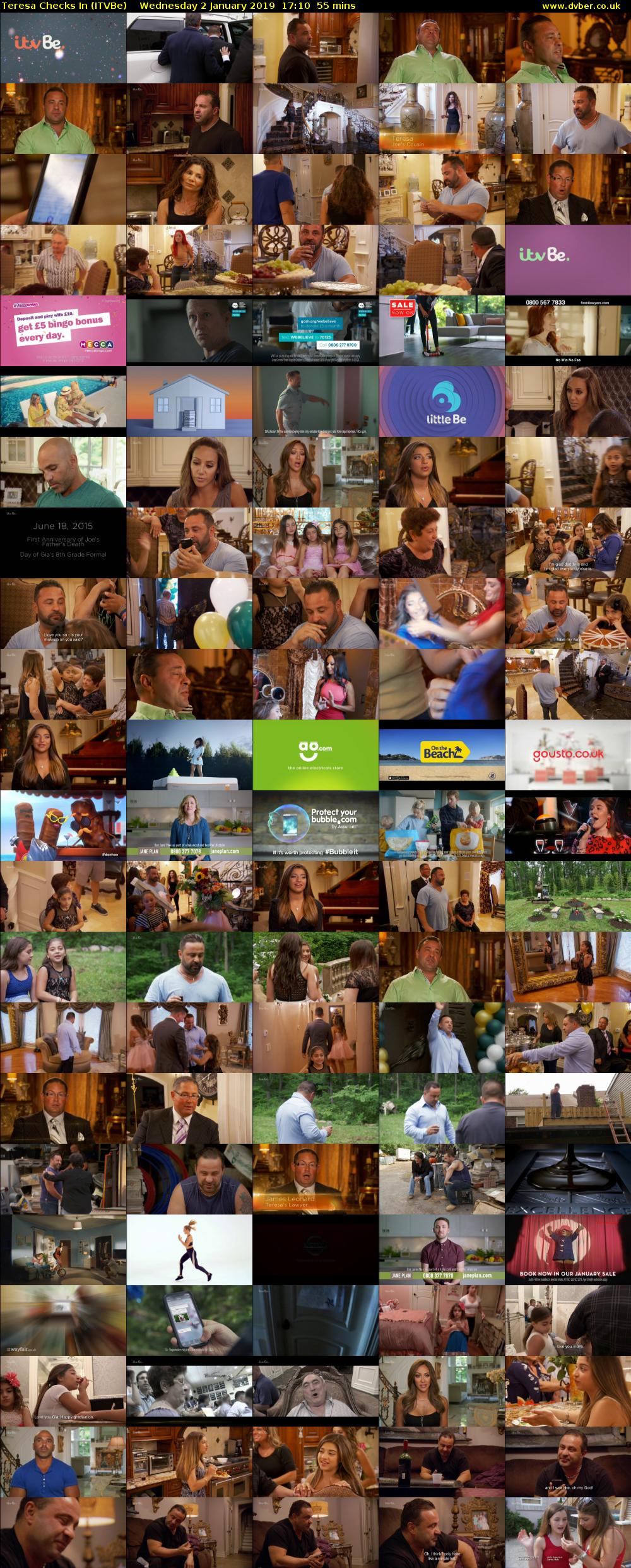 Teresa Checks In (ITVBe) Wednesday 2 January 2019 17:10 - 18:05