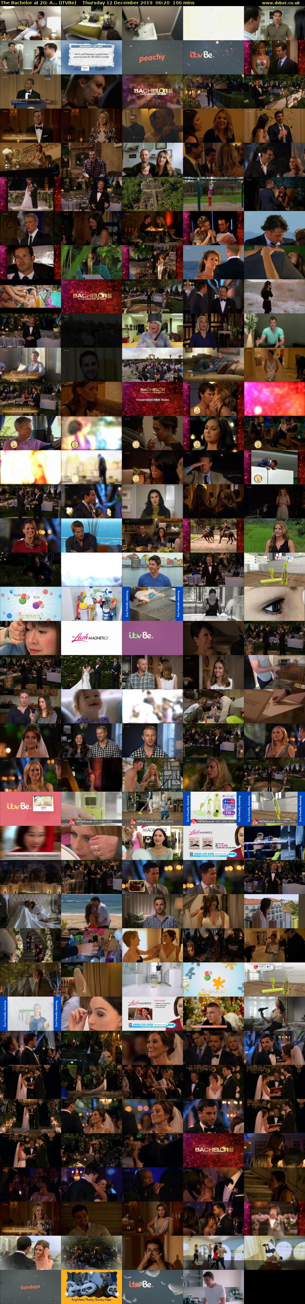 The Bachelor at 20: A... (ITVBe) Thursday 12 December 2019 06:20 - 08:00