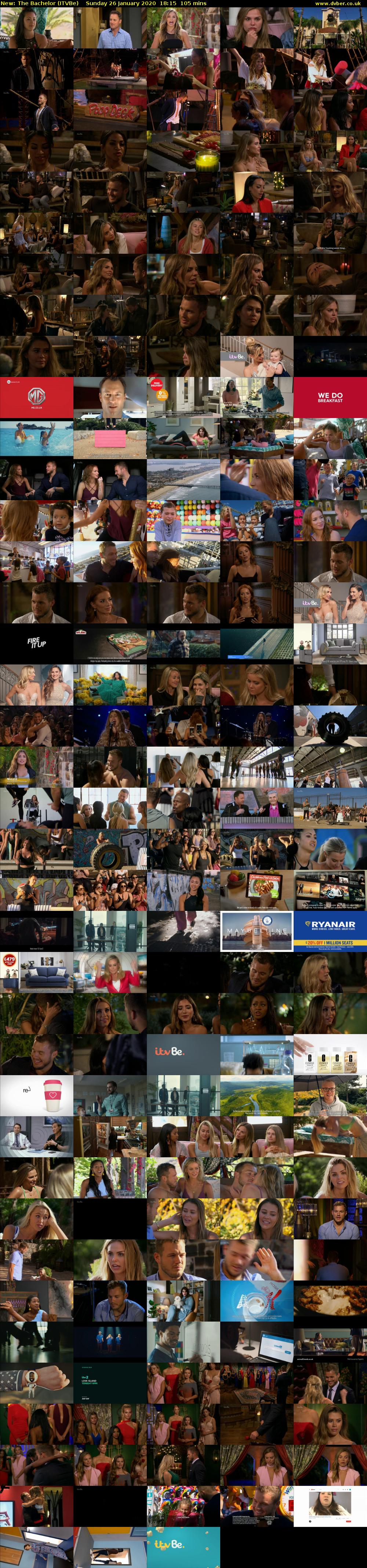 The Bachelor (ITVBe) Sunday 26 January 2020 18:15 - 20:00