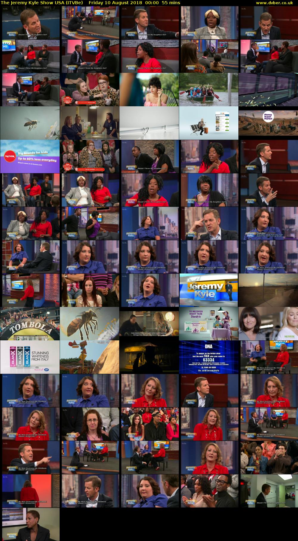 The Jeremy Kyle Show USA (ITVBe) Friday 10 August 2018 00:00 - 00:55