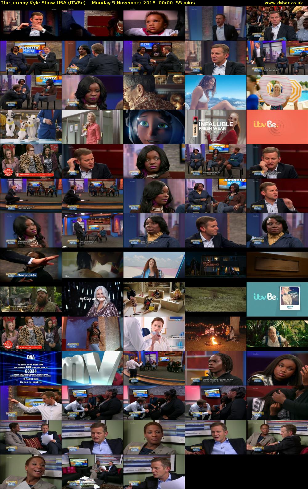 The Jeremy Kyle Show USA (ITVBe) Monday 5 November 2018 00:00 - 00:55