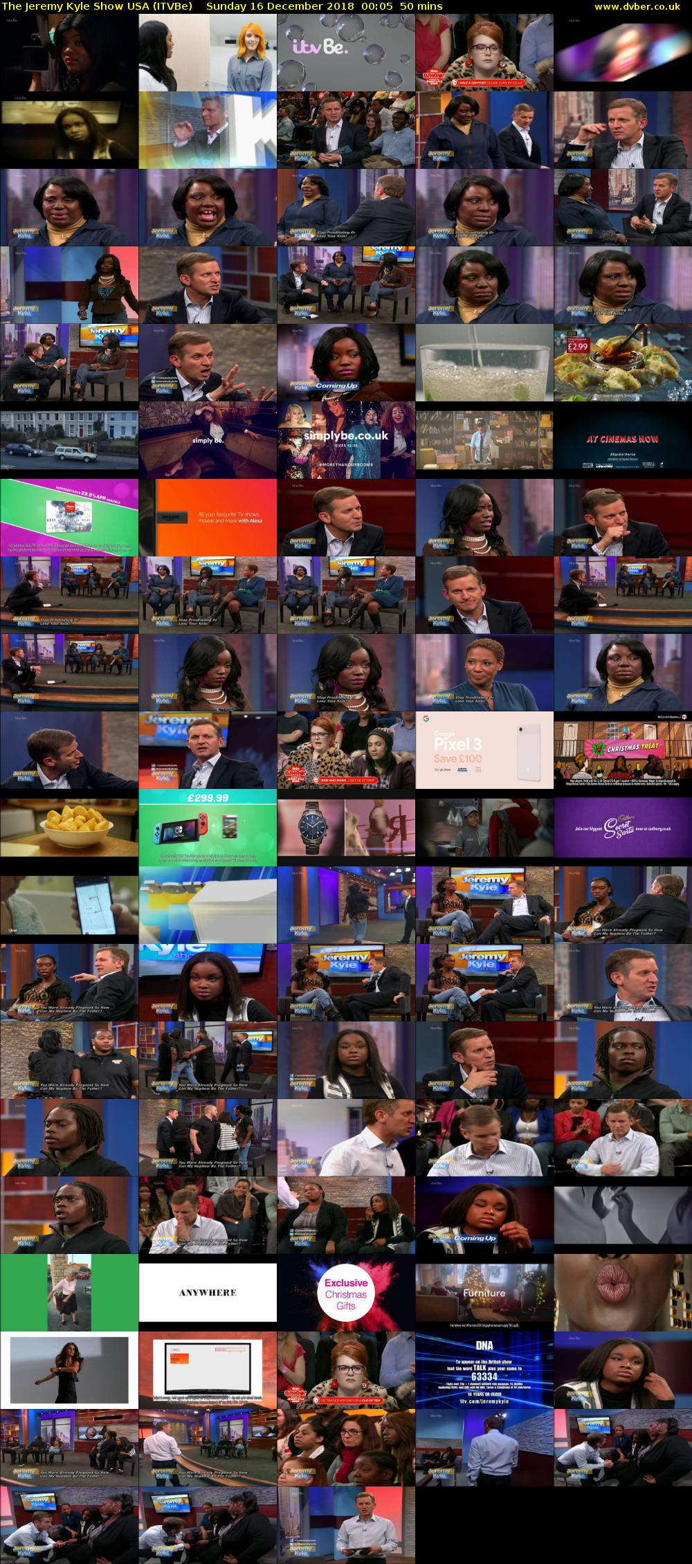 The Jeremy Kyle Show USA (ITVBe) Sunday 16 December 2018 00:05 - 00:55