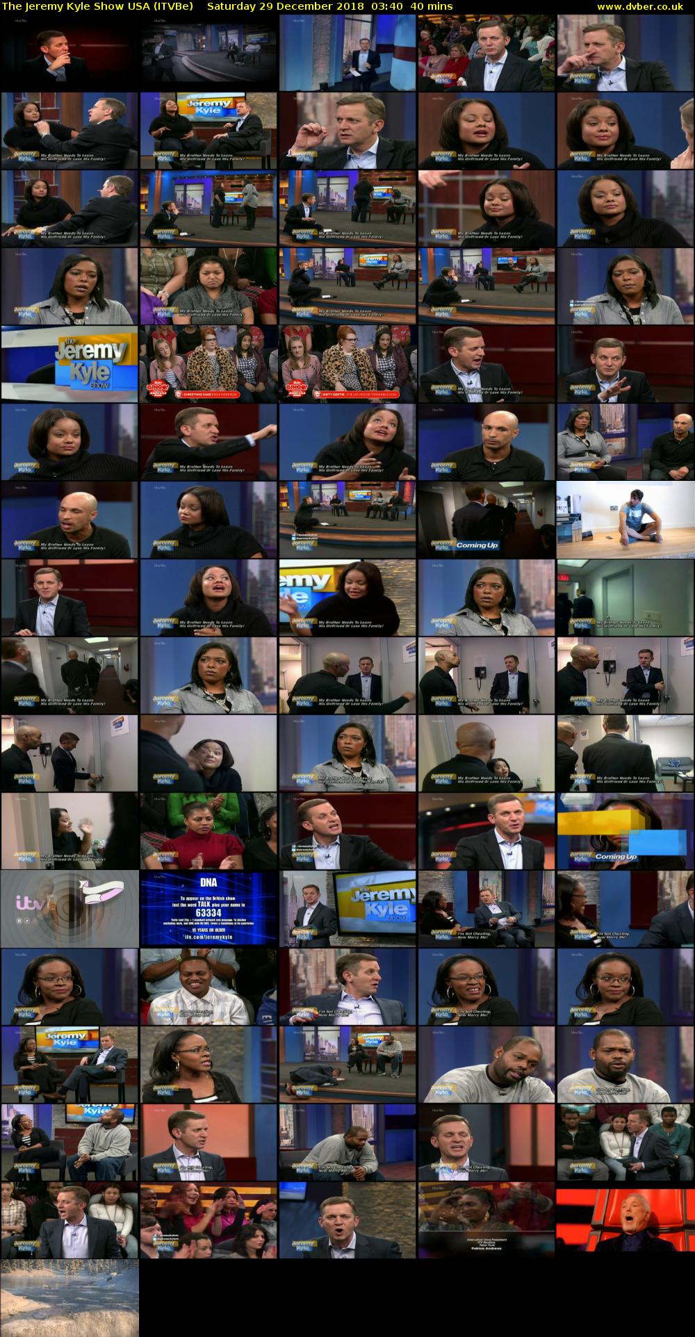 The Jeremy Kyle Show USA (ITVBe) Saturday 29 December 2018 03:40 - 04:20