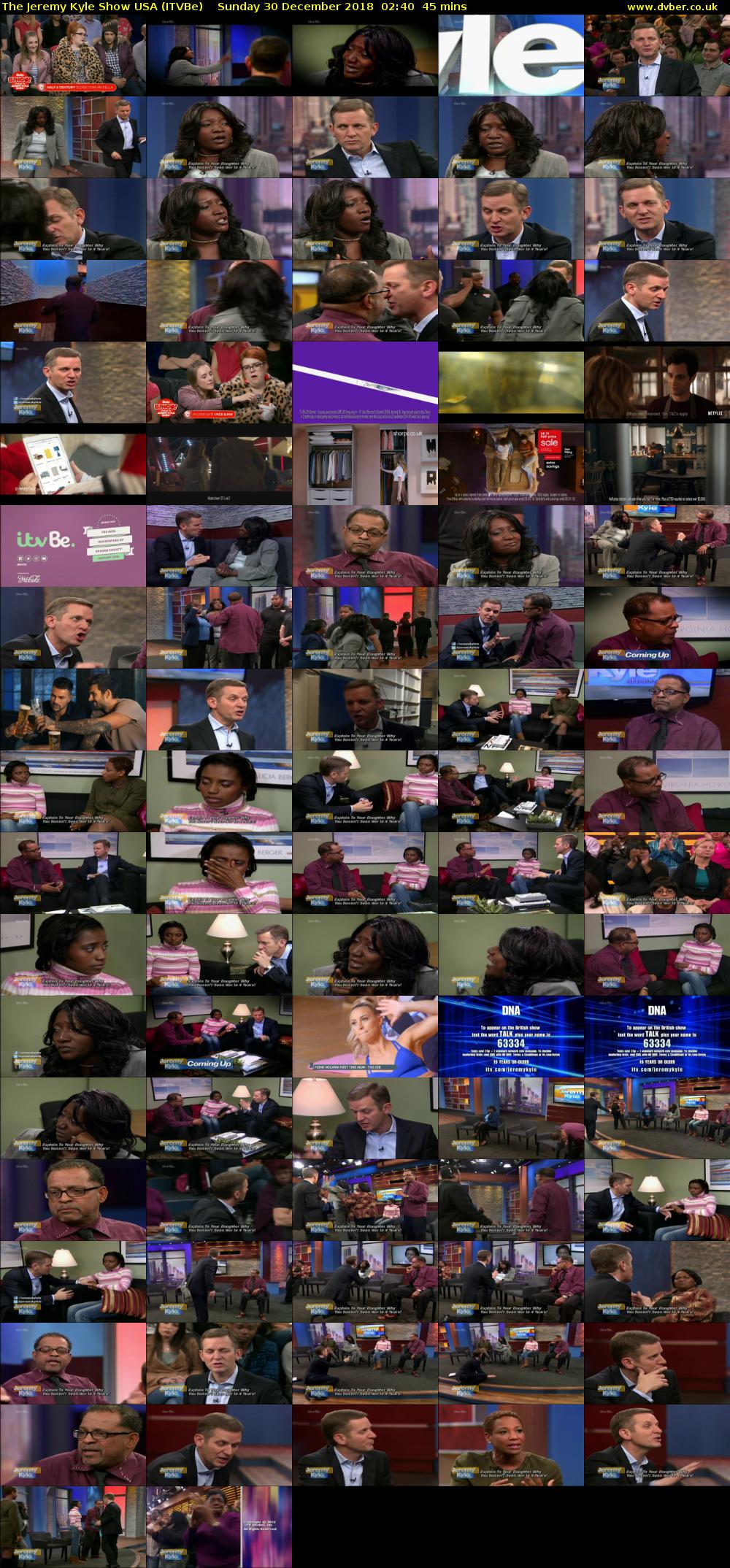 The Jeremy Kyle Show USA (ITVBe) Sunday 30 December 2018 02:40 - 03:25