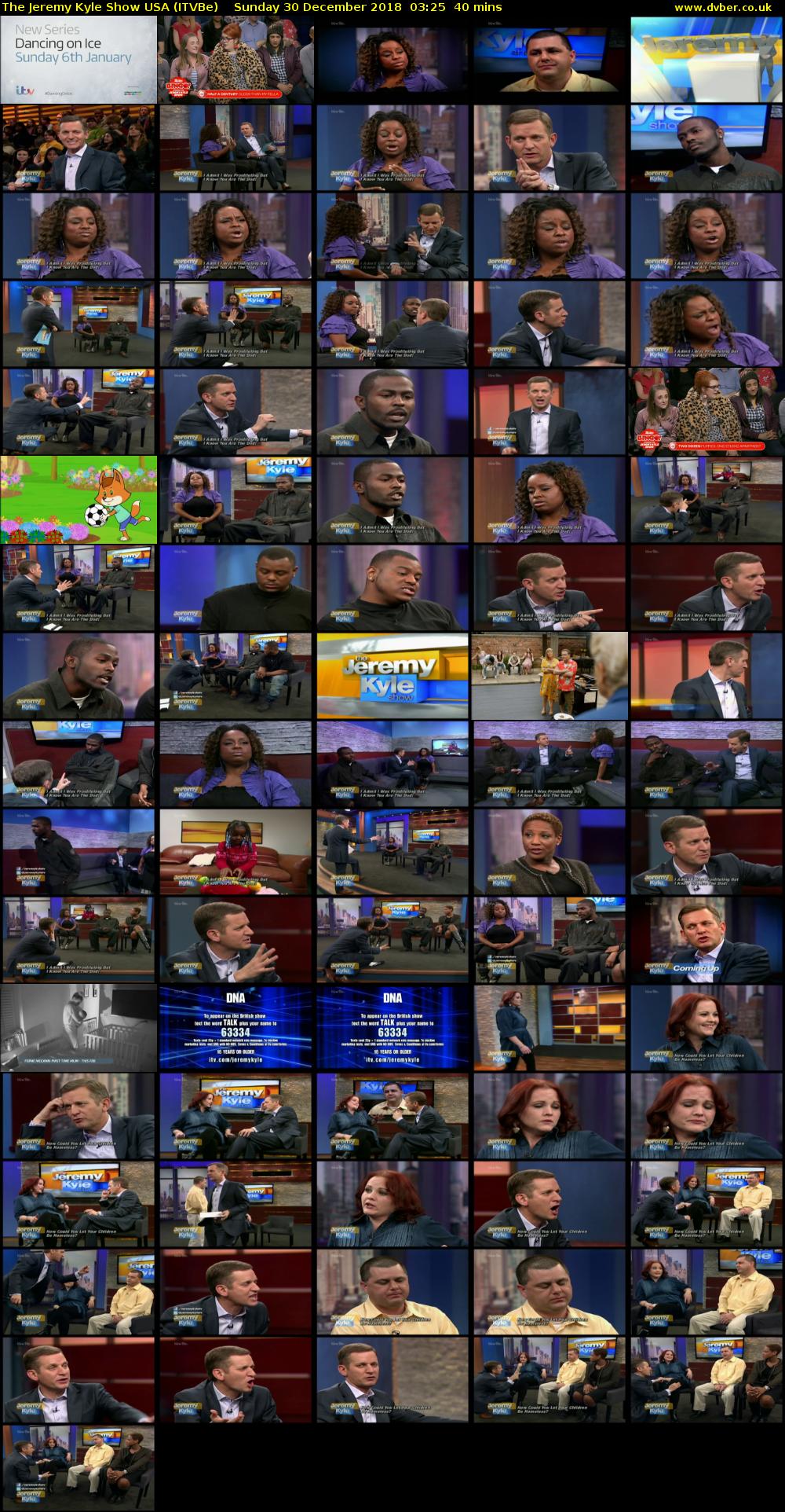 The Jeremy Kyle Show USA (ITVBe) Sunday 30 December 2018 03:25 - 04:05