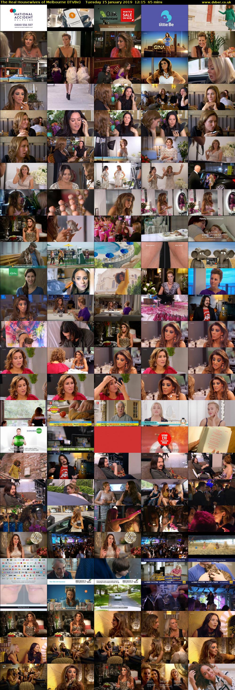 The Real Housewives of Melbourne (ITVBe) Tuesday 15 January 2019 12:15 - 13:20