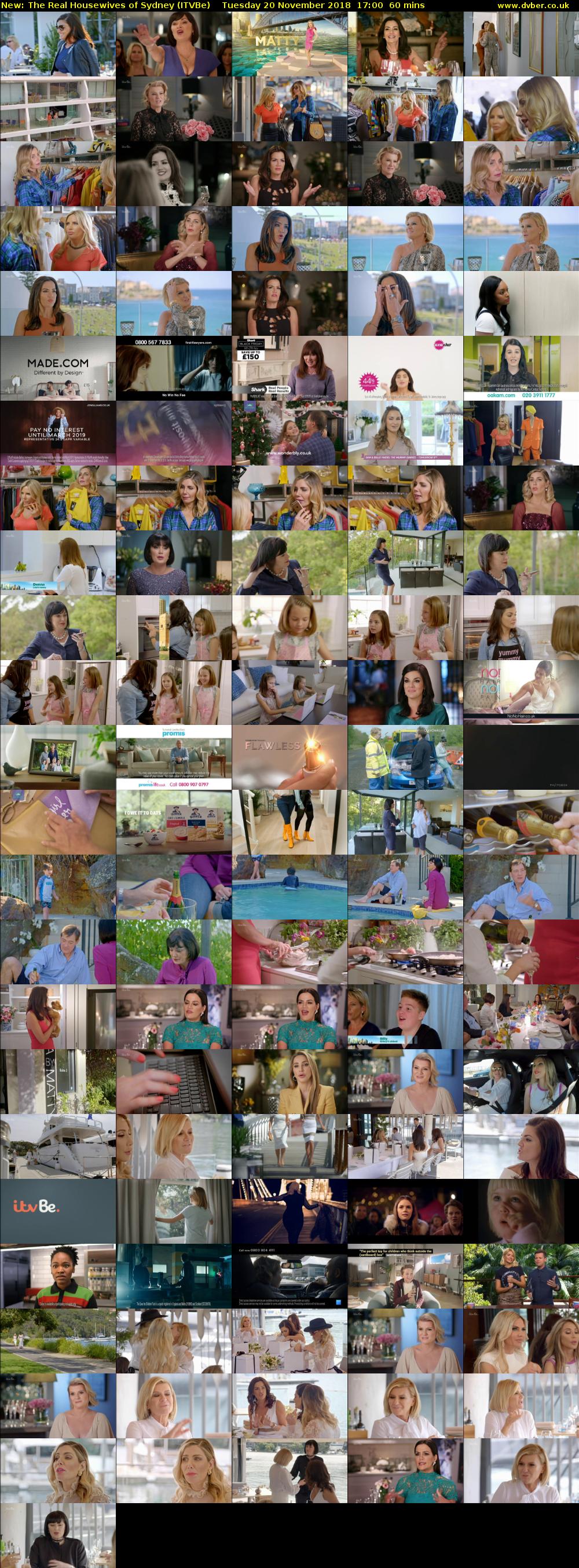 The Real Housewives of Sydney (ITVBe) Tuesday 20 November 2018 17:00 - 18:00