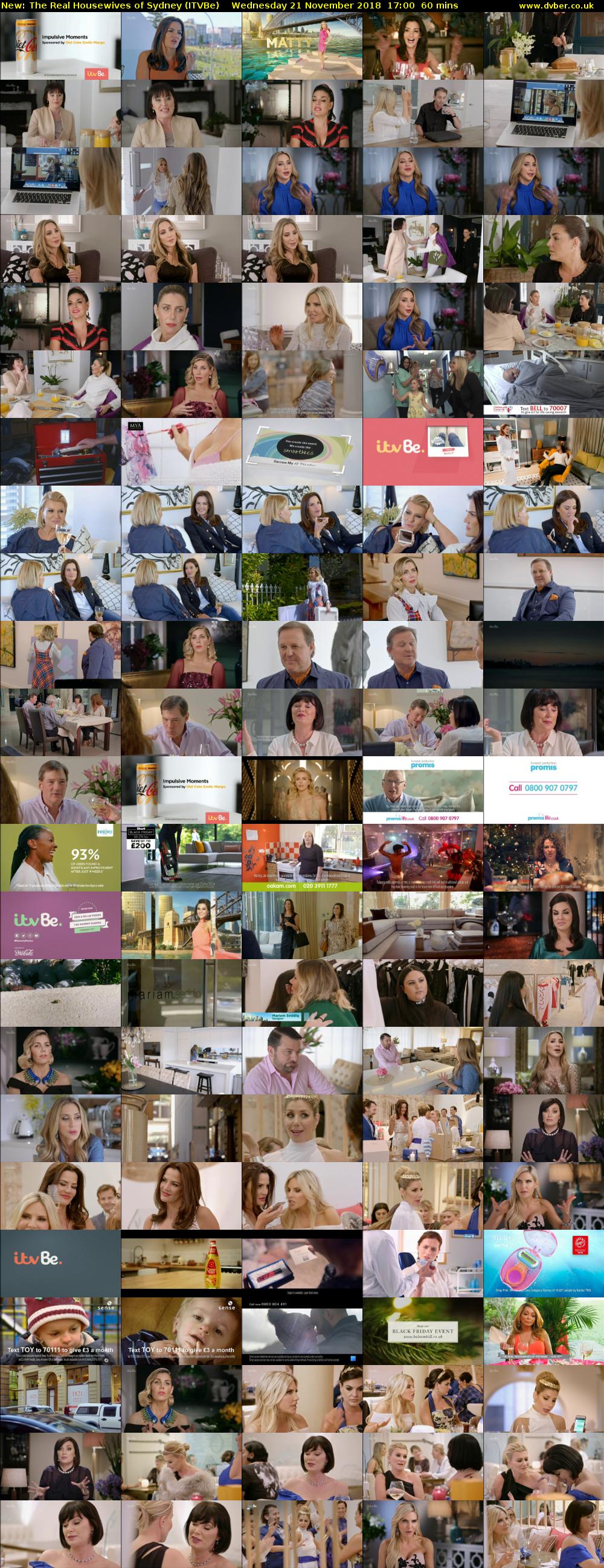 The Real Housewives of Sydney (ITVBe) Wednesday 21 November 2018 17:00 - 18:00