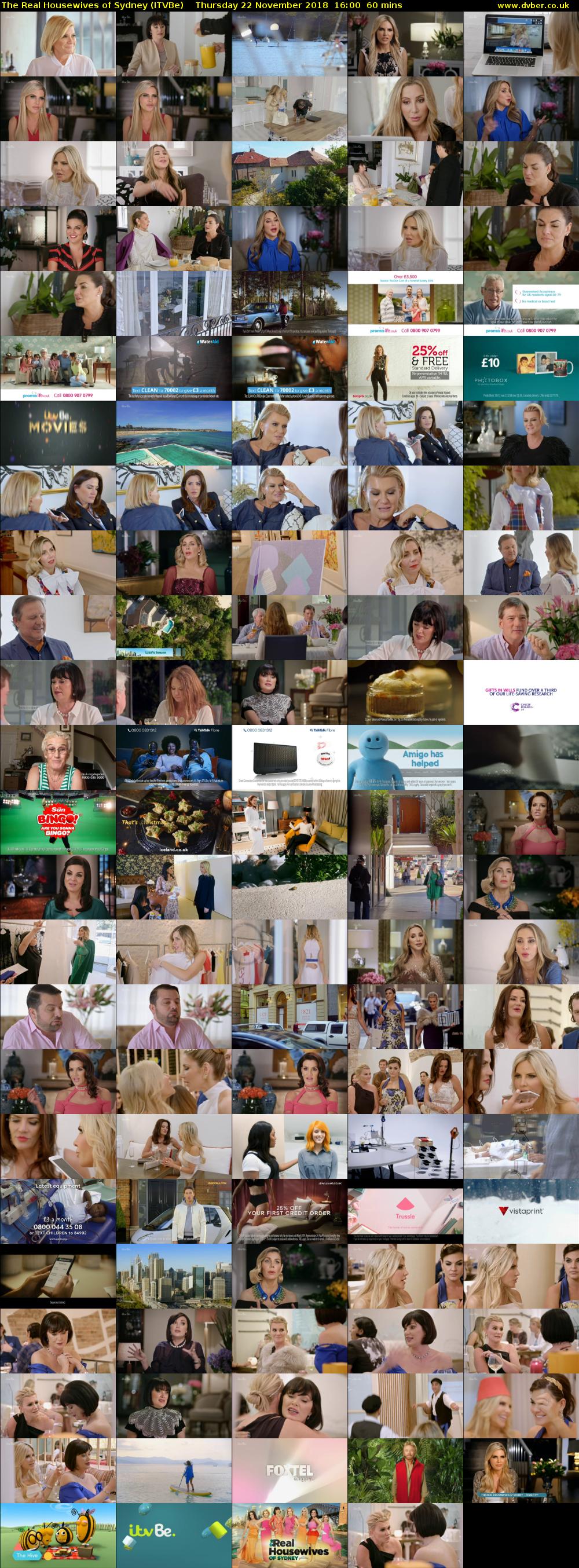 The Real Housewives of Sydney (ITVBe) Thursday 22 November 2018 16:00 - 17:00