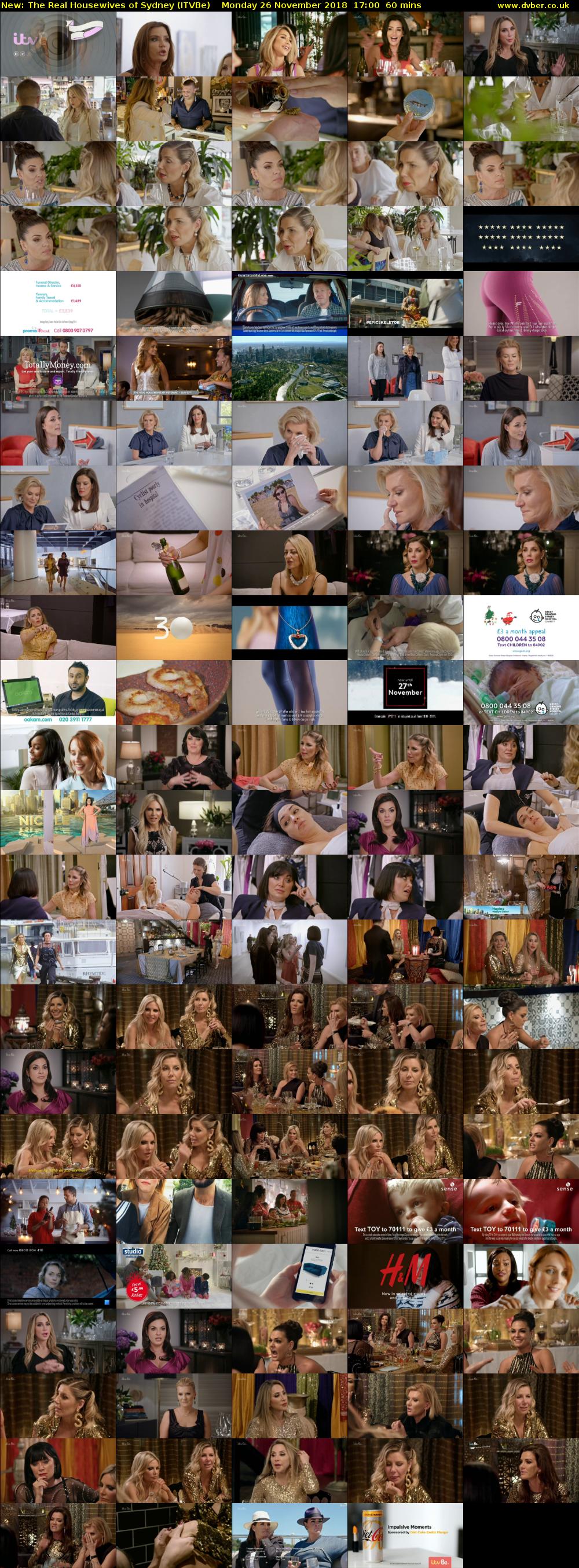 The Real Housewives of Sydney (ITVBe) Monday 26 November 2018 17:00 - 18:00