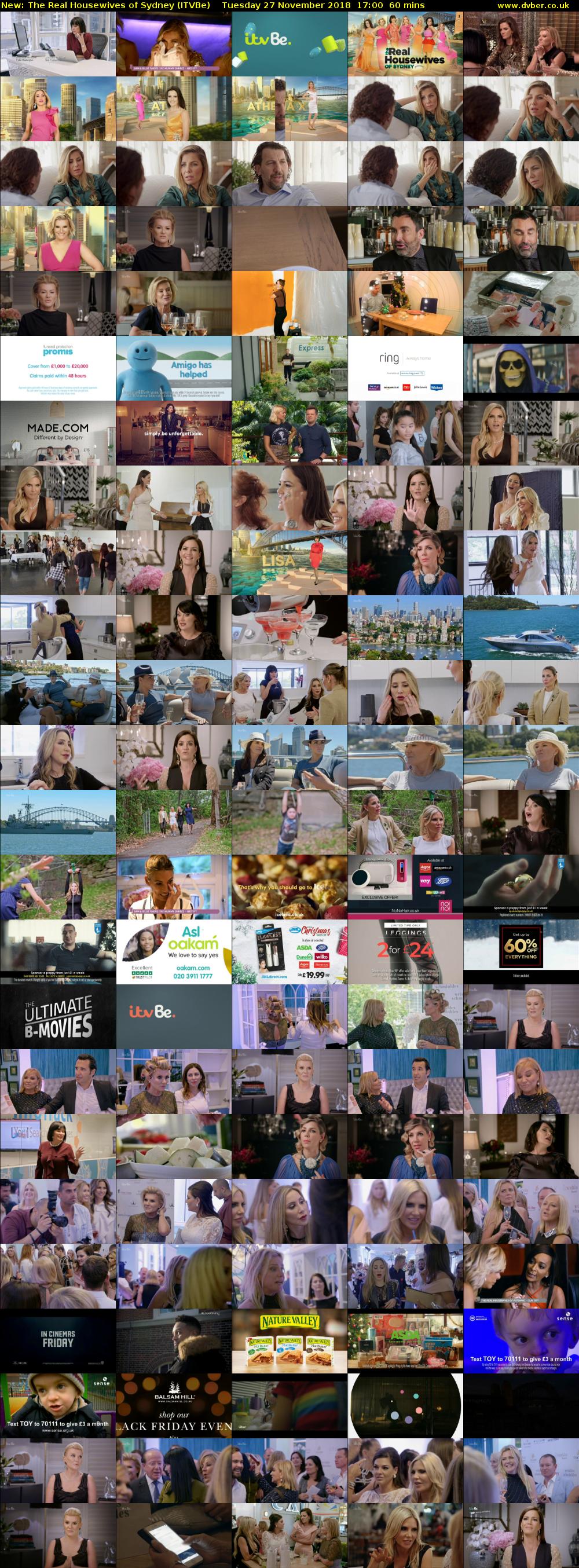 The Real Housewives of Sydney (ITVBe) Tuesday 27 November 2018 17:00 - 18:00