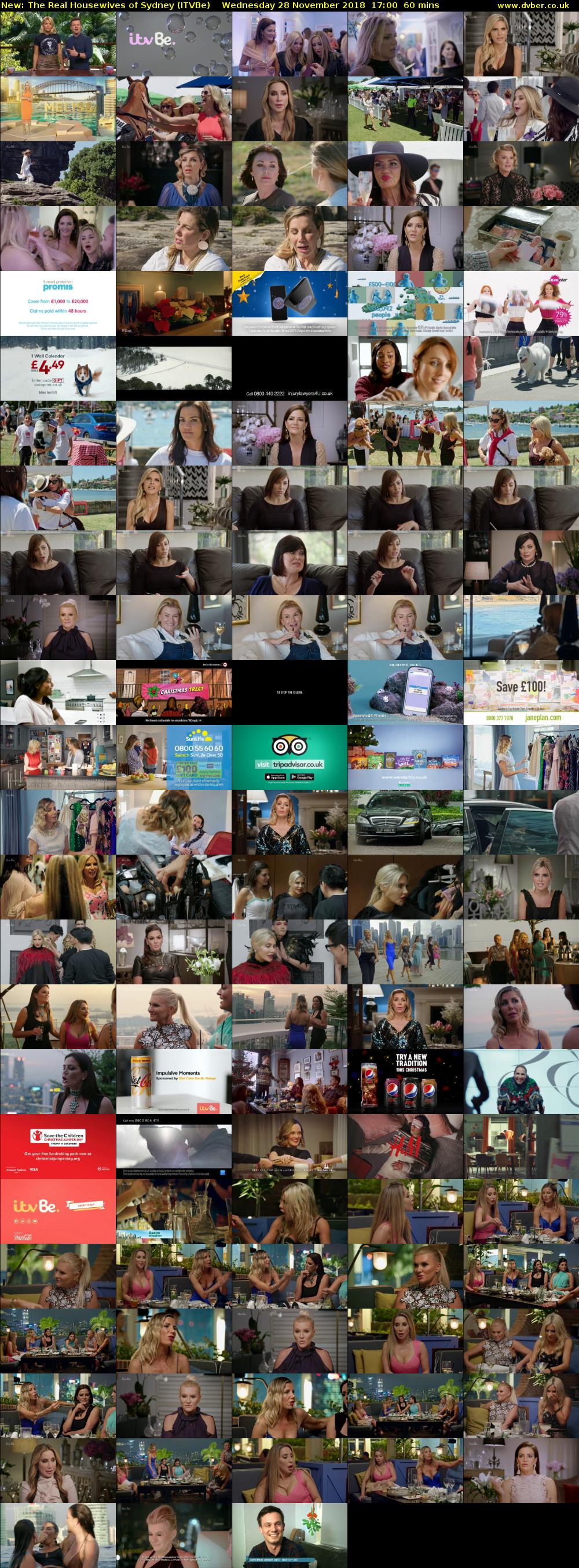 The Real Housewives of Sydney (ITVBe) Wednesday 28 November 2018 17:00 - 18:00
