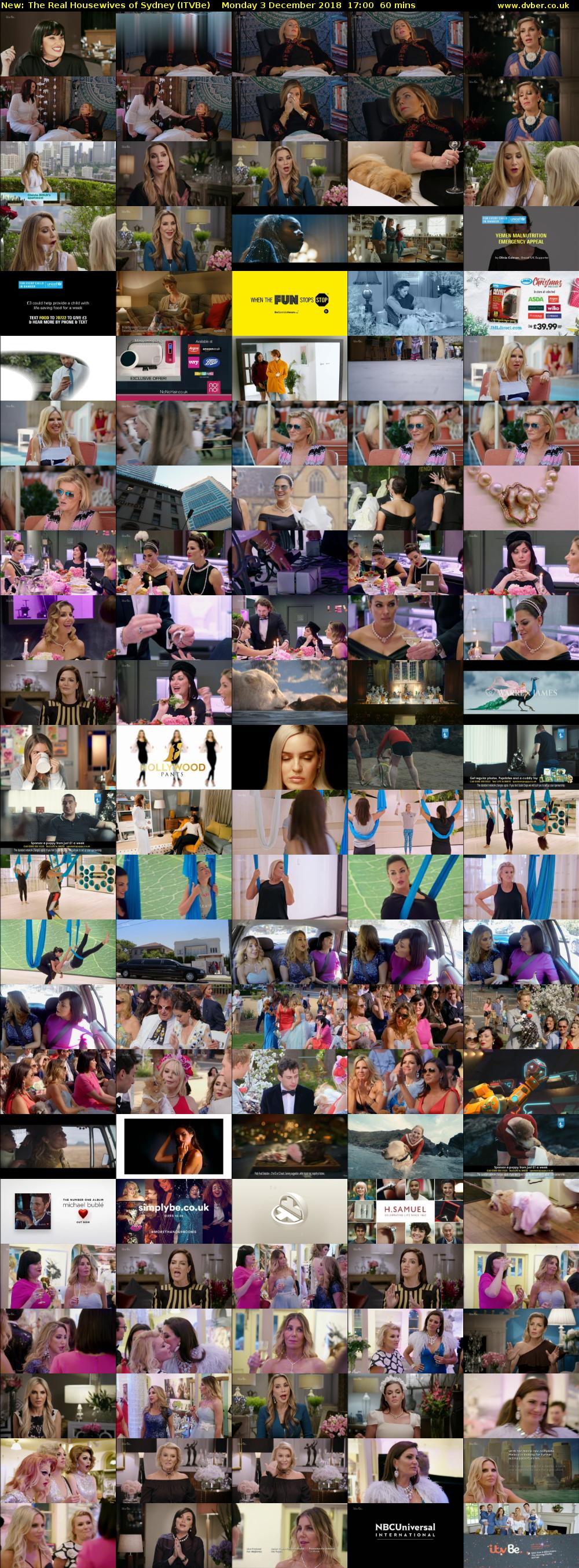 The Real Housewives of Sydney (ITVBe) Monday 3 December 2018 17:00 - 18:00