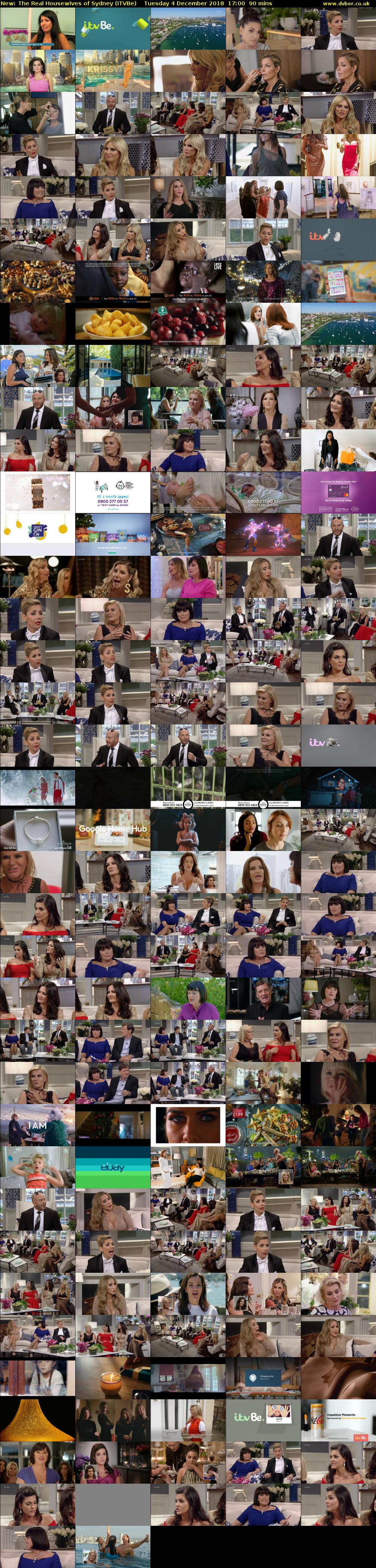 The Real Housewives of Sydney (ITVBe) Tuesday 4 December 2018 17:00 - 18:30